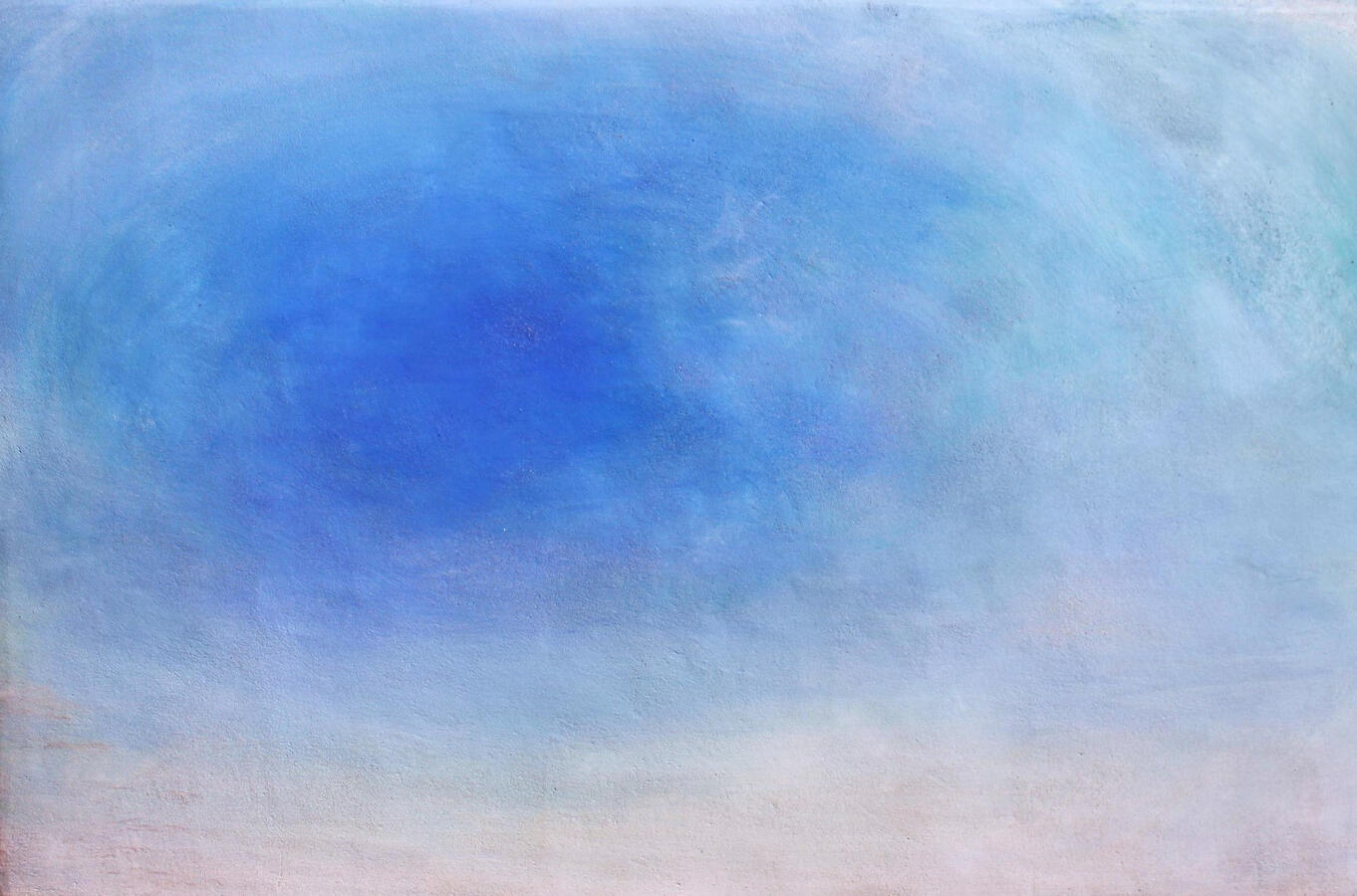 Le ciel / Fresque sur travertin, 2025 / 61 x 40,6cm